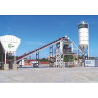 Twin Shaft Concrete Batching Plant - Color: White