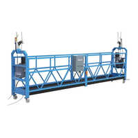 Suspended Working Platform - Stainless Steel & Painted Steel, 100 M Working Height, 800 Kg Load Capacity, Blue Color, Height Adjustable, Double Mast, 1-Year Warranty