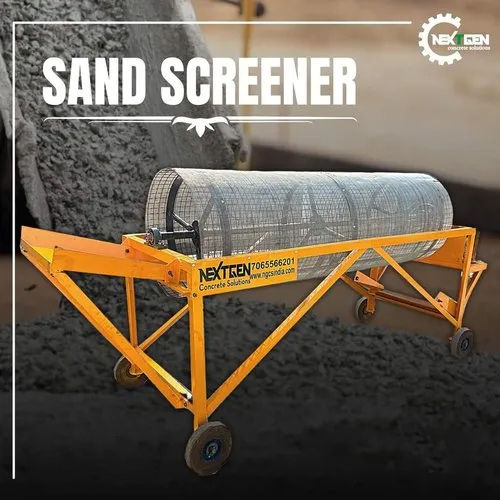 Rotating Sand Screening Machine - Color: Yellow