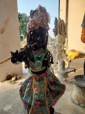 Black marble Krishan ji