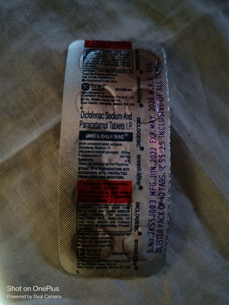 Diclofenac Sodium And Paracetamol Tablets