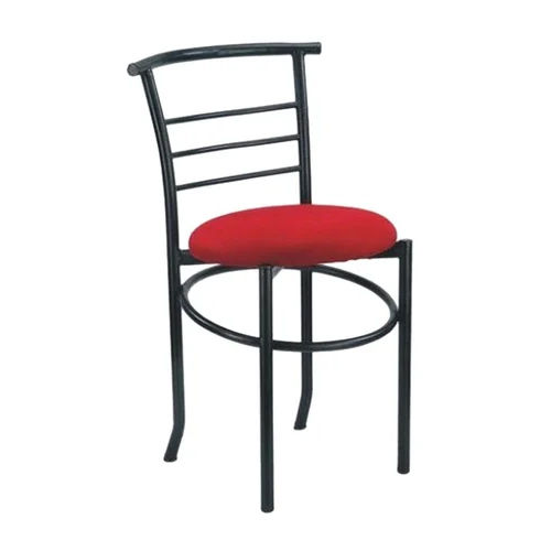 Iron Single Seater Cafe Chair - Color: Red And Black