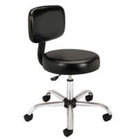 Lab Chair With Chrome Base - Color: Black
