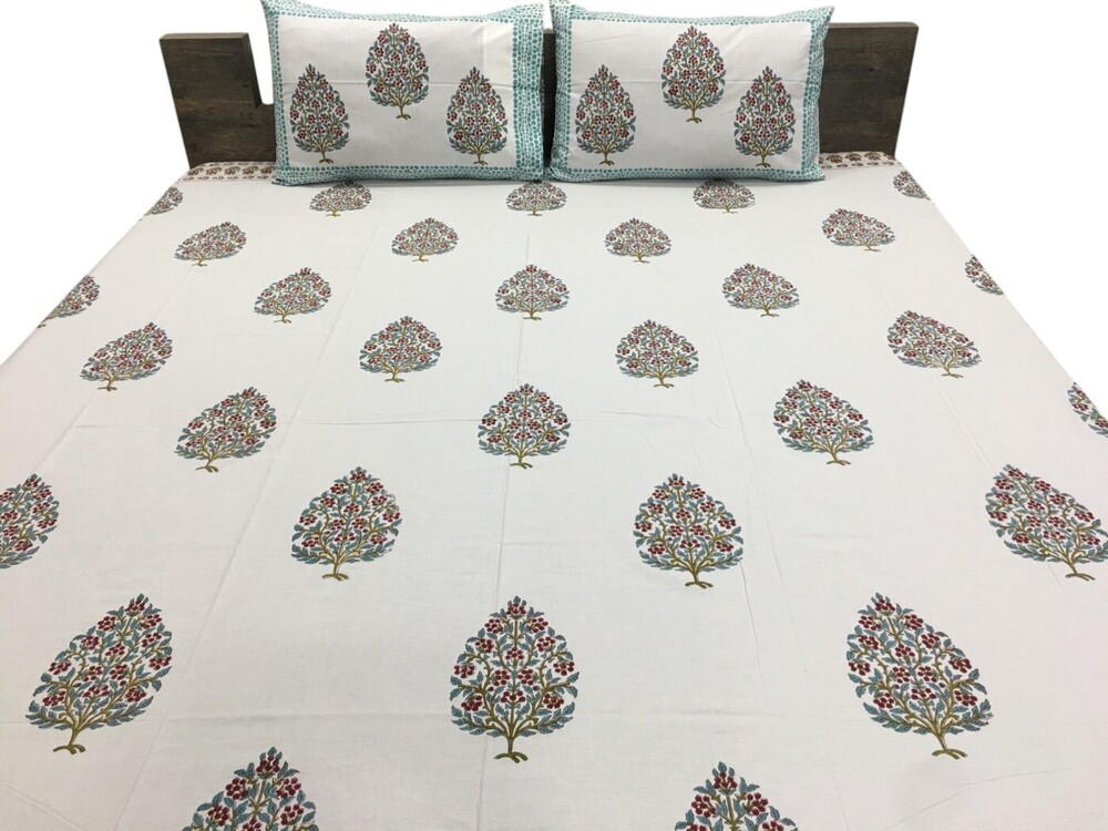 New King Size Percale Bedsheet - Color: Multi