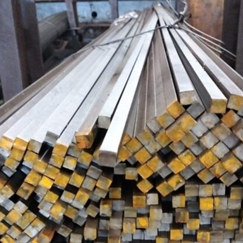 Square Steel Bar - Color: Silver / Grey