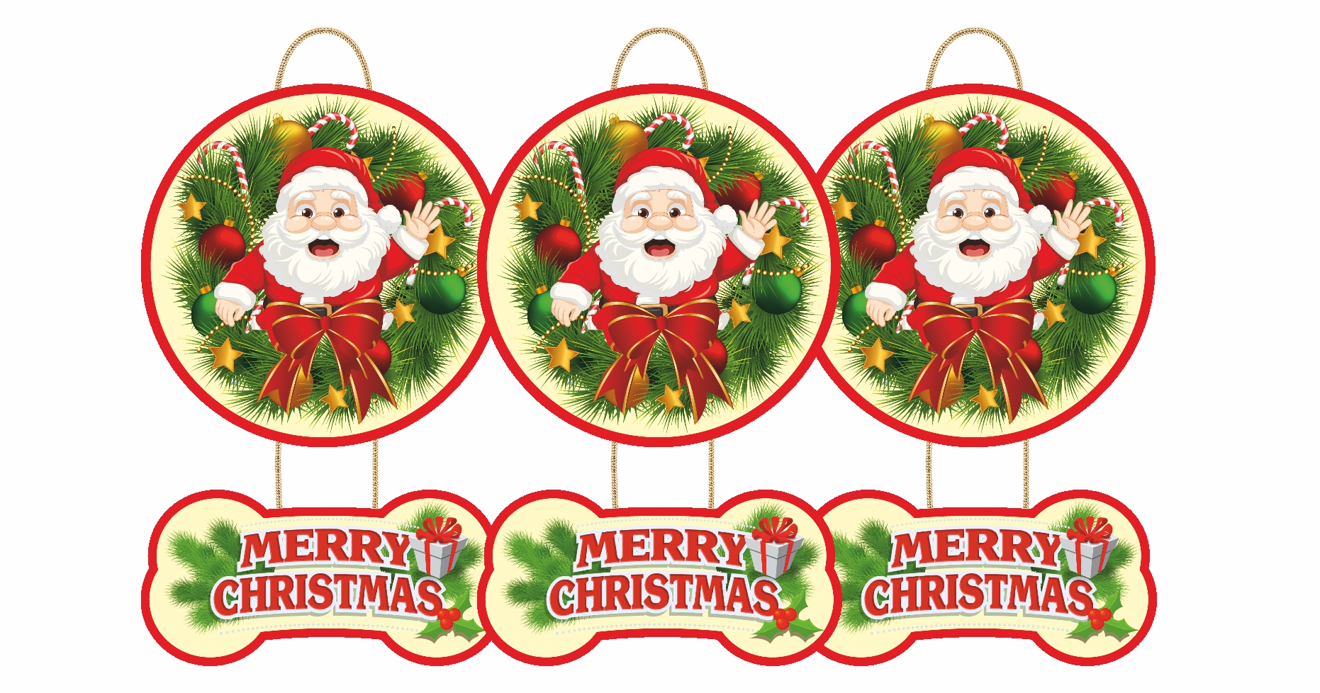 Merry Christmas Tree Door Dangler - Dangler - (RU-CM308)