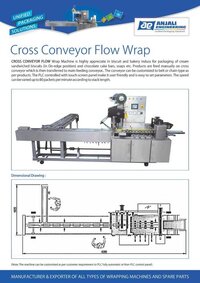 Cross Conveyor Flow Wrap Machine - Automatic Grade: Semi-automatic