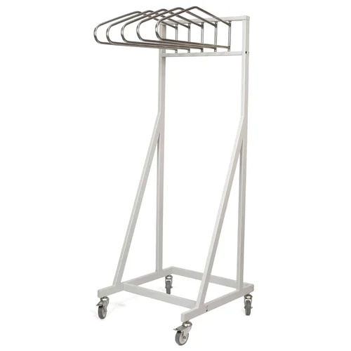 Lead Apron Mobile Stand - Color: White