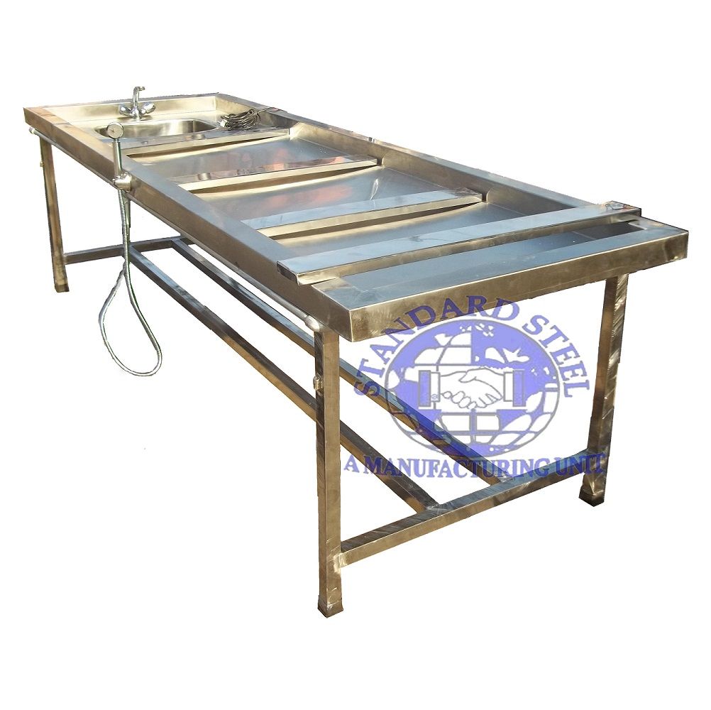 Hospital Autopsy Postmortem Table with Sink