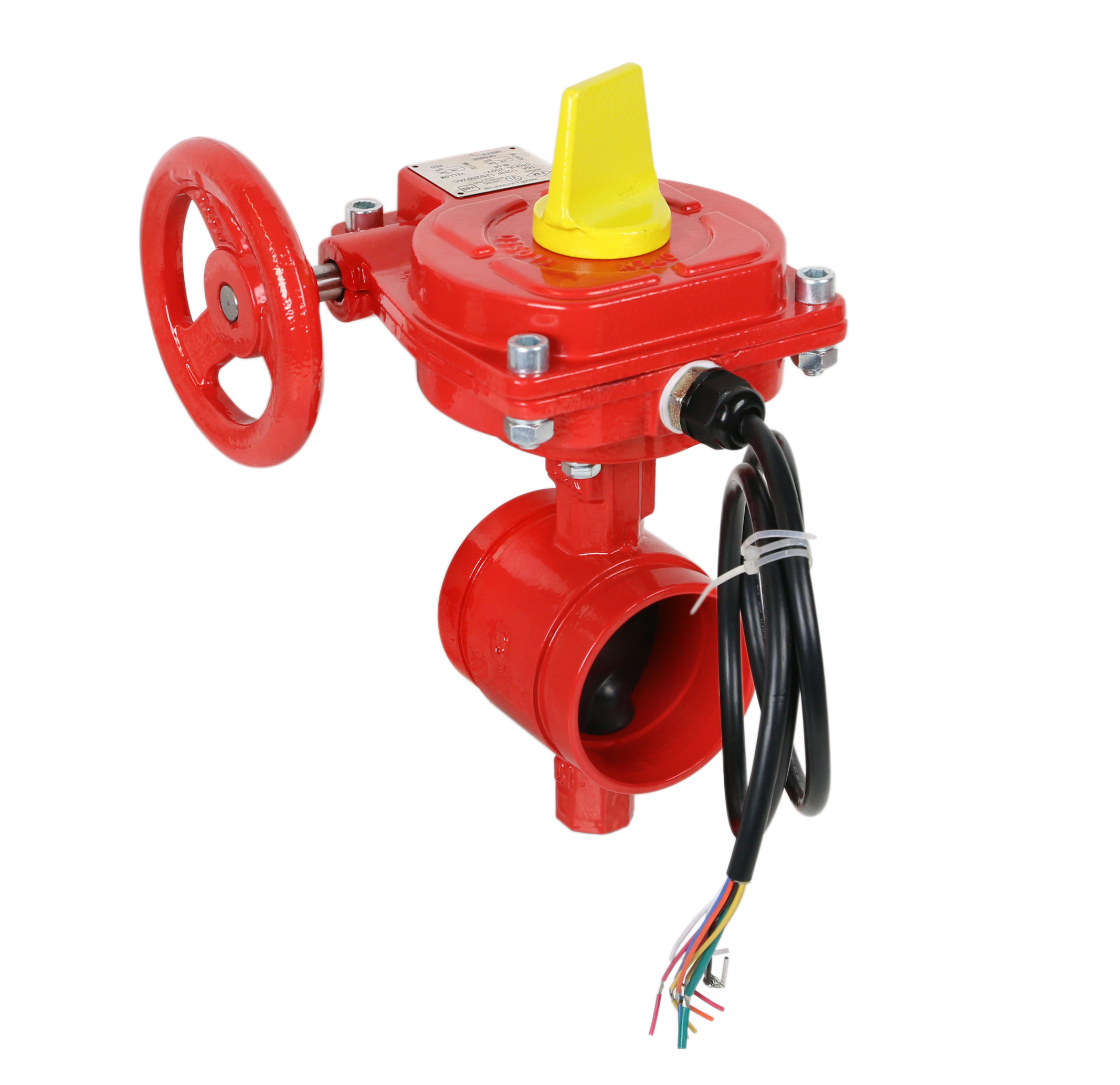 Butterfly Valves Ul Listed & Fm Approved - Rotary Design With Visual Position Indicator , Slow Close Hand Wheel Gearbox For Water Control