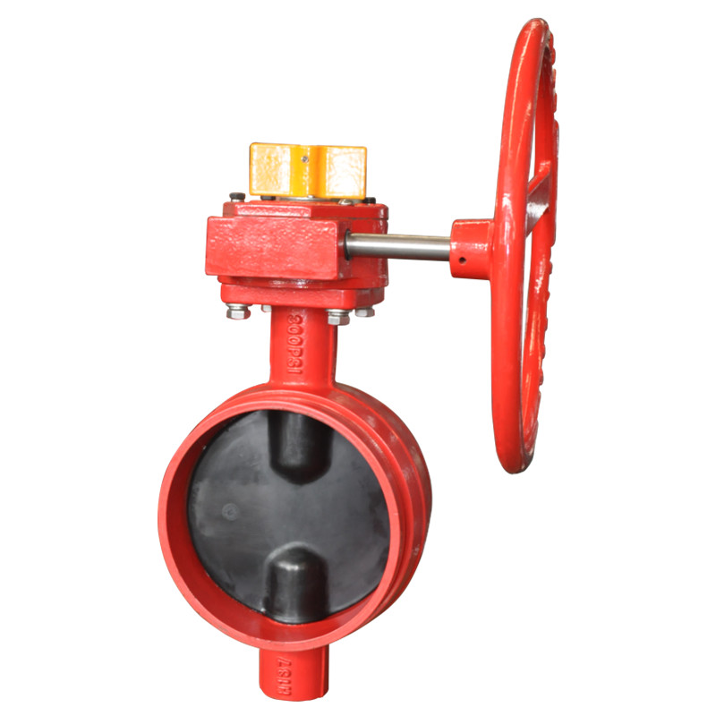 Butterfly Valves Ul Listed & Fm Approved - Rotary Design With Visual Position Indicator , Slow Close Hand Wheel Gearbox For Water Control