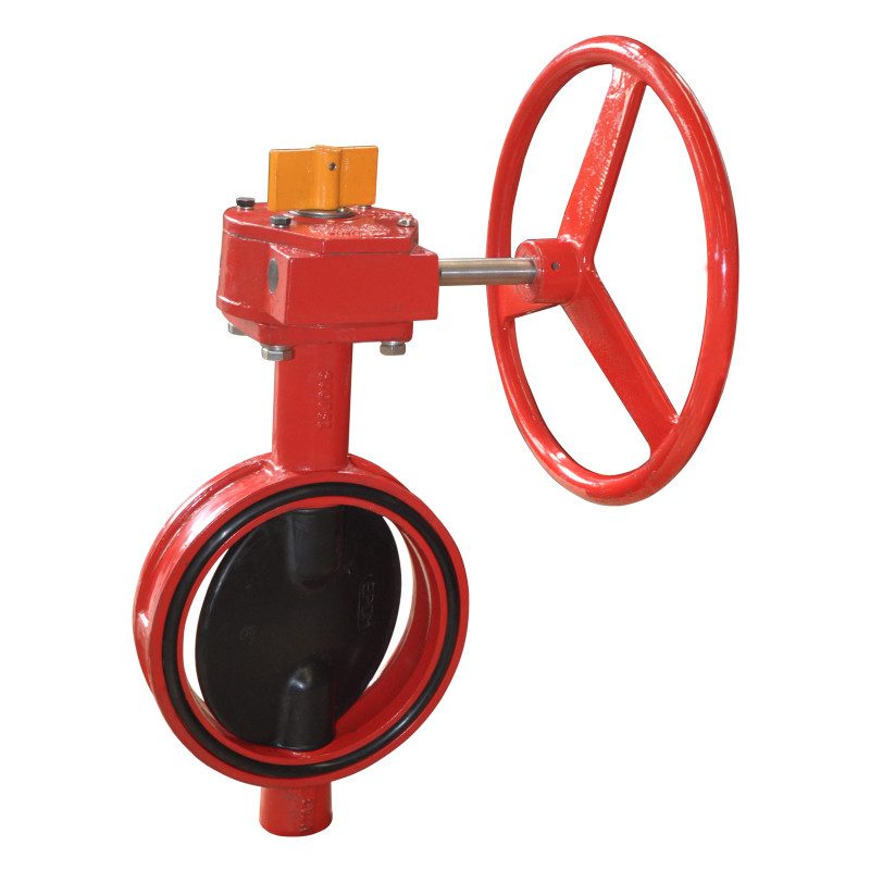 Butterfly Valves Ul Listed & Fm Approved - Rotary Design With Visual Position Indicator , Slow Close Hand Wheel Gearbox For Water Control