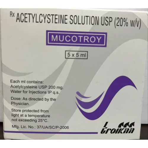 Mucotroy Acetylcysteine Solution USP - General Medicine for Adults | Recommended by Doctors, Dosage as per Instructions, Store in Dry & Cool Place