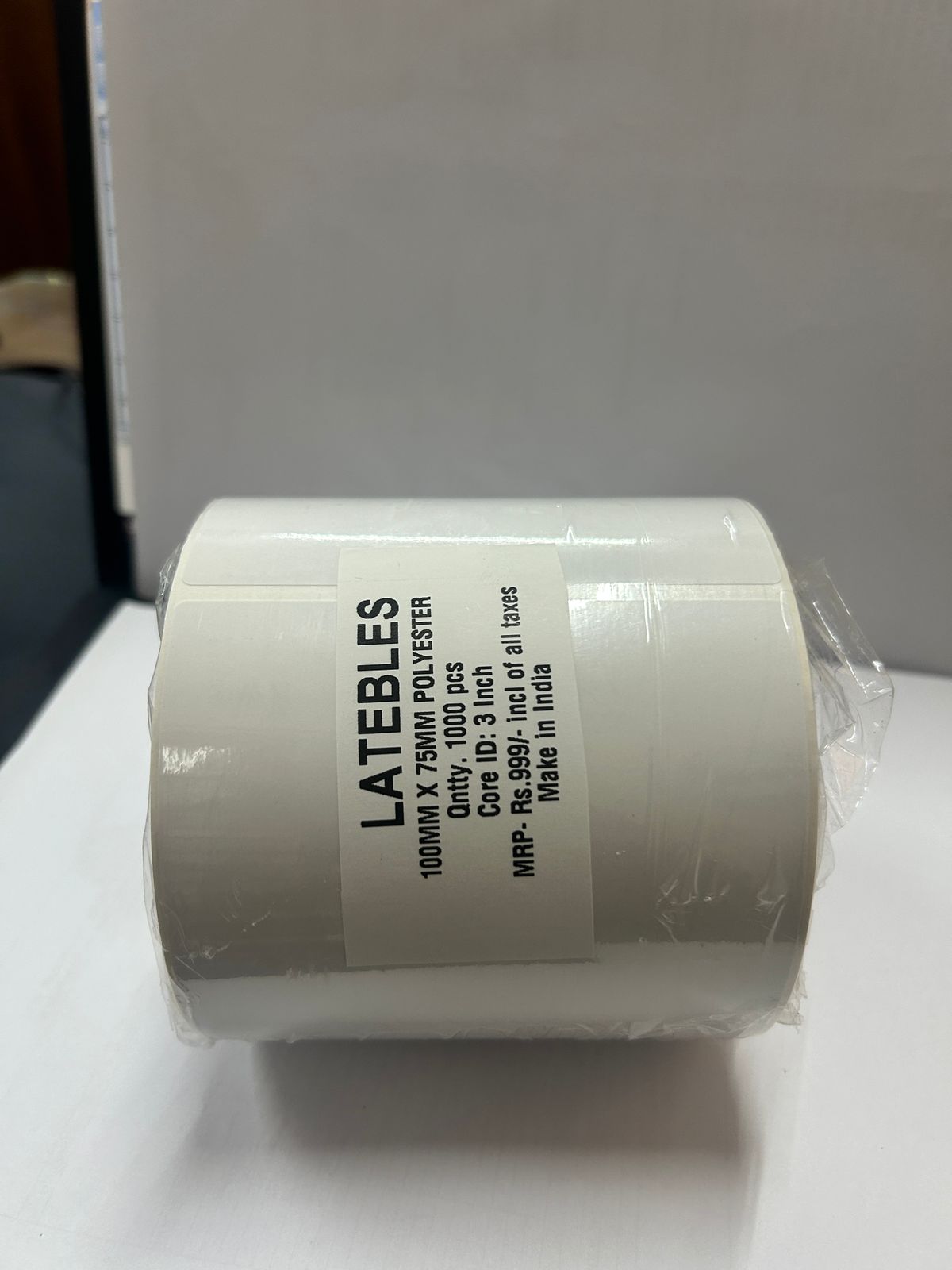 Plain Sticker - Self-adhesive, Customized Shape, White Color | Solvent Adhesive, Branding Design Printing, Versatile Adhesive Tape