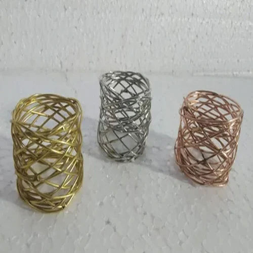 3 Piece Iron Napkin Rings - Color: Multicolor