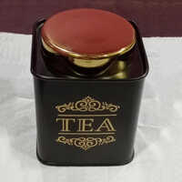 Gi Iron Tea Box - Durable Iron, 500 Grams Size, Sleek Black Color, Square Shape, Matt Lamination Surface, Warranty Included