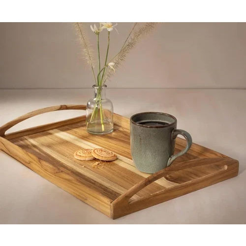 Wooden Tray Set - Color: Brown