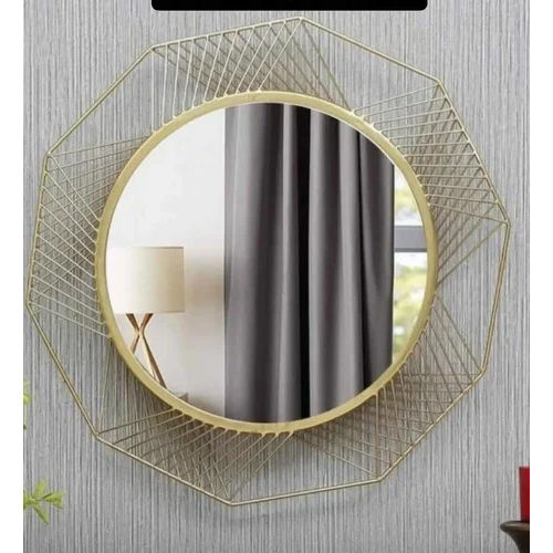 Modern Wall Mirror - Color: Golden