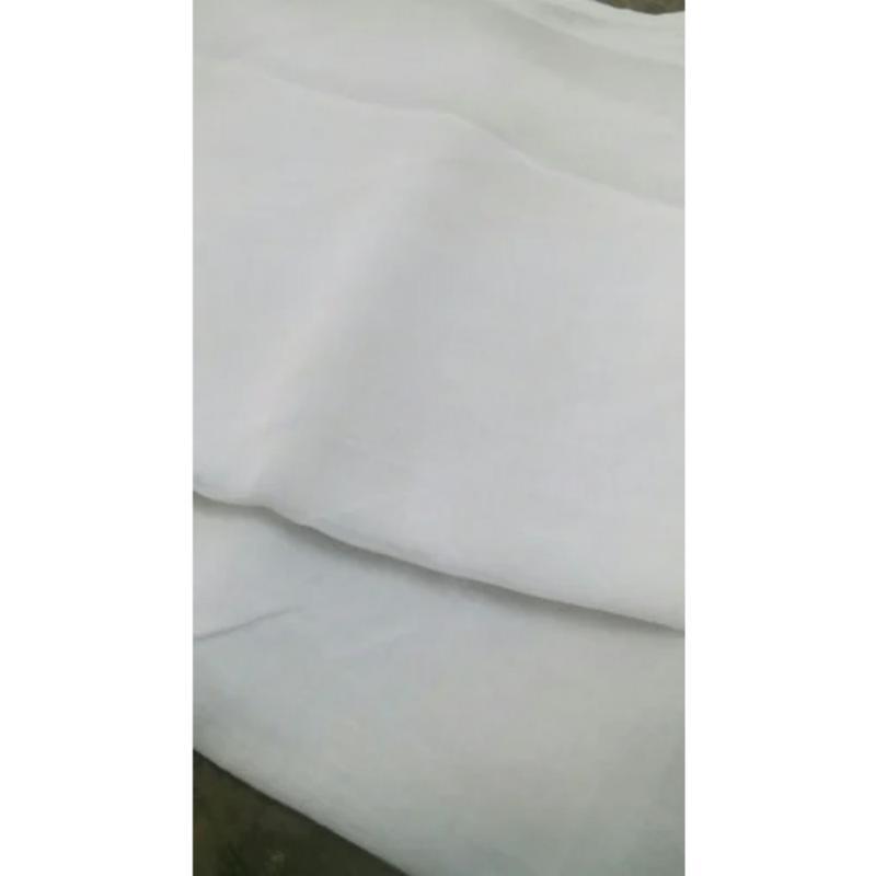 Plain Cotton Bleached Fabric - 100% Cotton 46 Inches Wide Pure White | Quick Dry All Seasons Customizable Length Soft & Breathable Texture