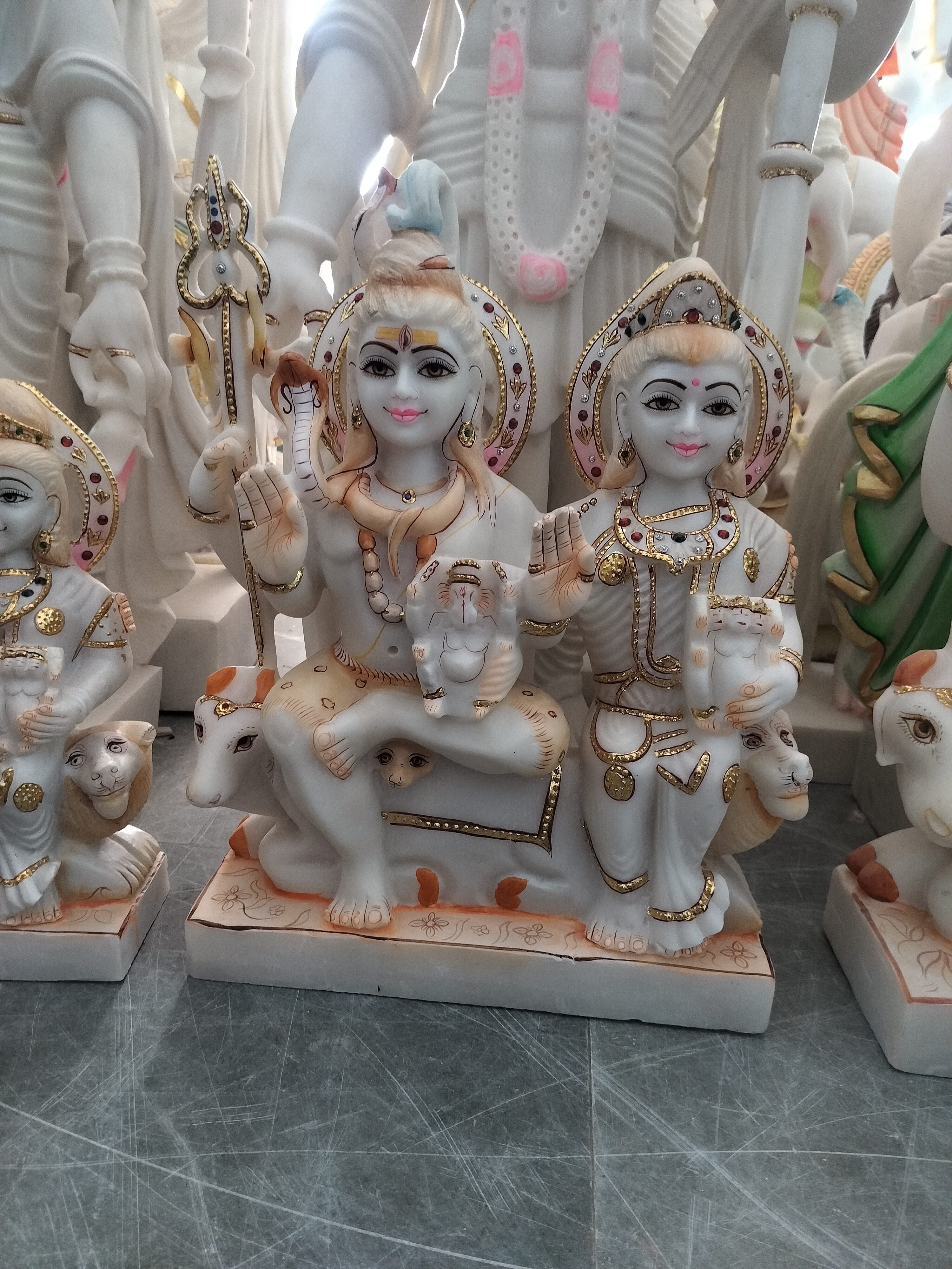 White Marble Shiv Parivar