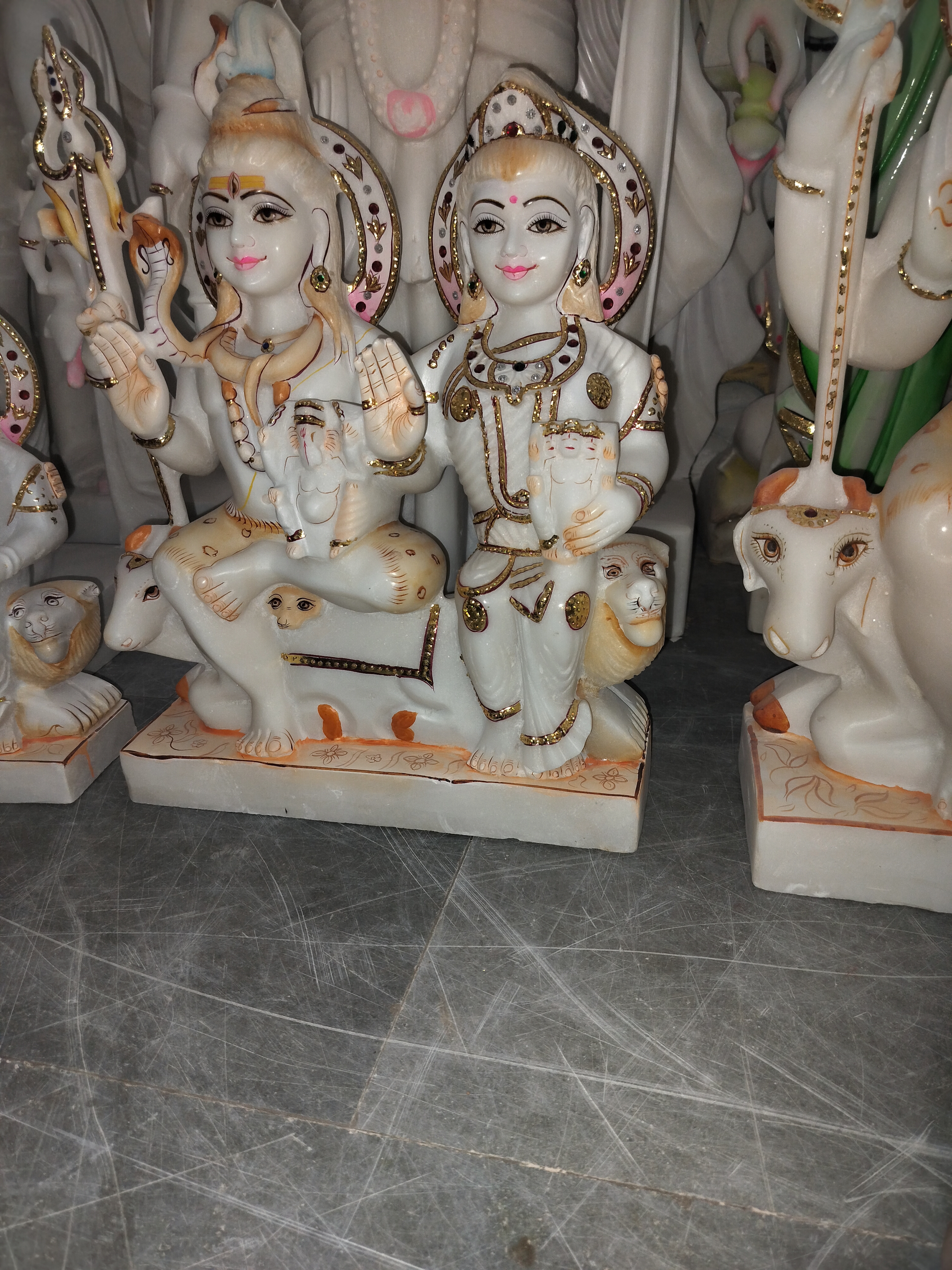 White Marble Shiv Parivar