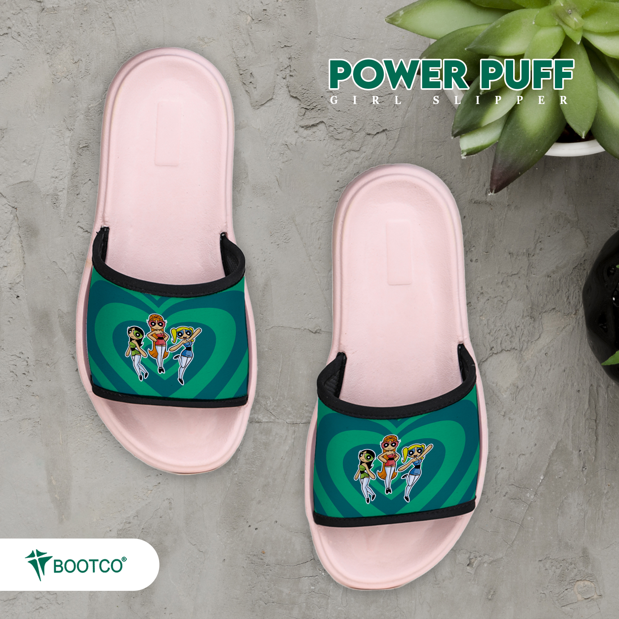 Power Puff Girls Printed Women Slippers Casual, Indoor & Outdoor Designer Footwear Anti-skid, Durable, Extra Soft Flat Footbed Trendy Stylish Girls Chappal