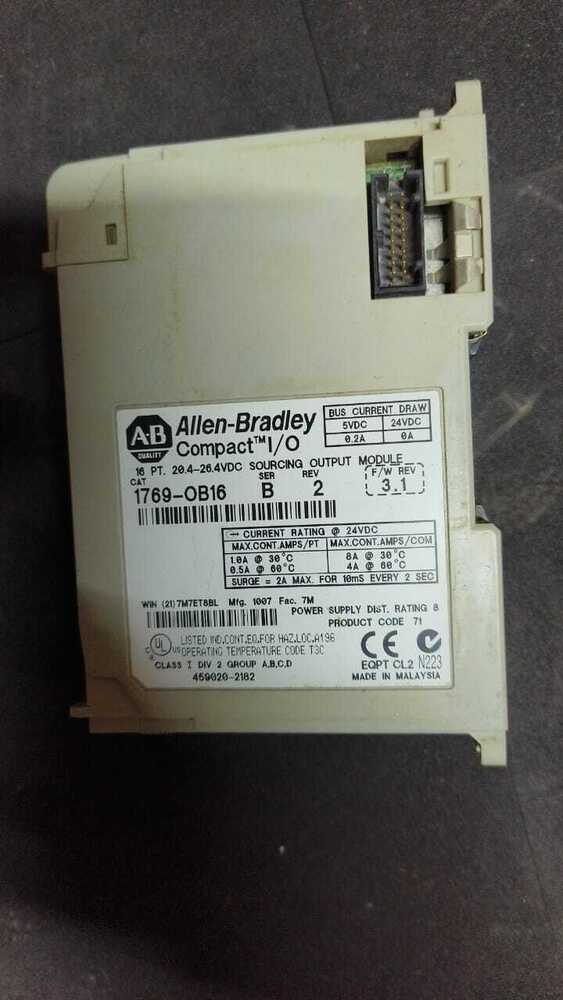Allen-bradley Dc Output 16 Module - Plastic & Metal, 90mm X 40mm X 120mm, White | 24vdc Sourcing Output, Industrial Automation, Low Power Consumption