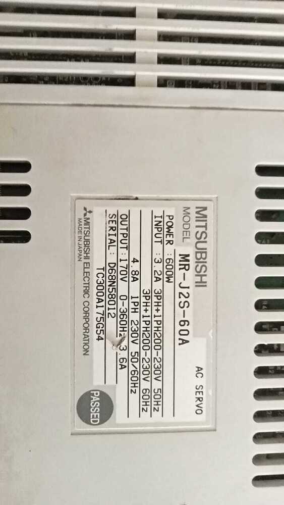 MITSUBISHI MR-J2S-60A SERVO DRIVE