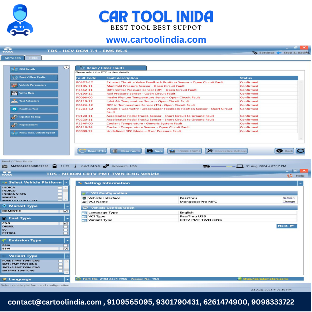 TATA Diagnostic and Flashing Software Set for Commercial & Passenger