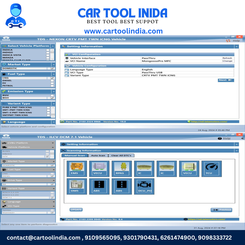 TATA Diagnostic and Flashing Software Set for Commercial & Passenger