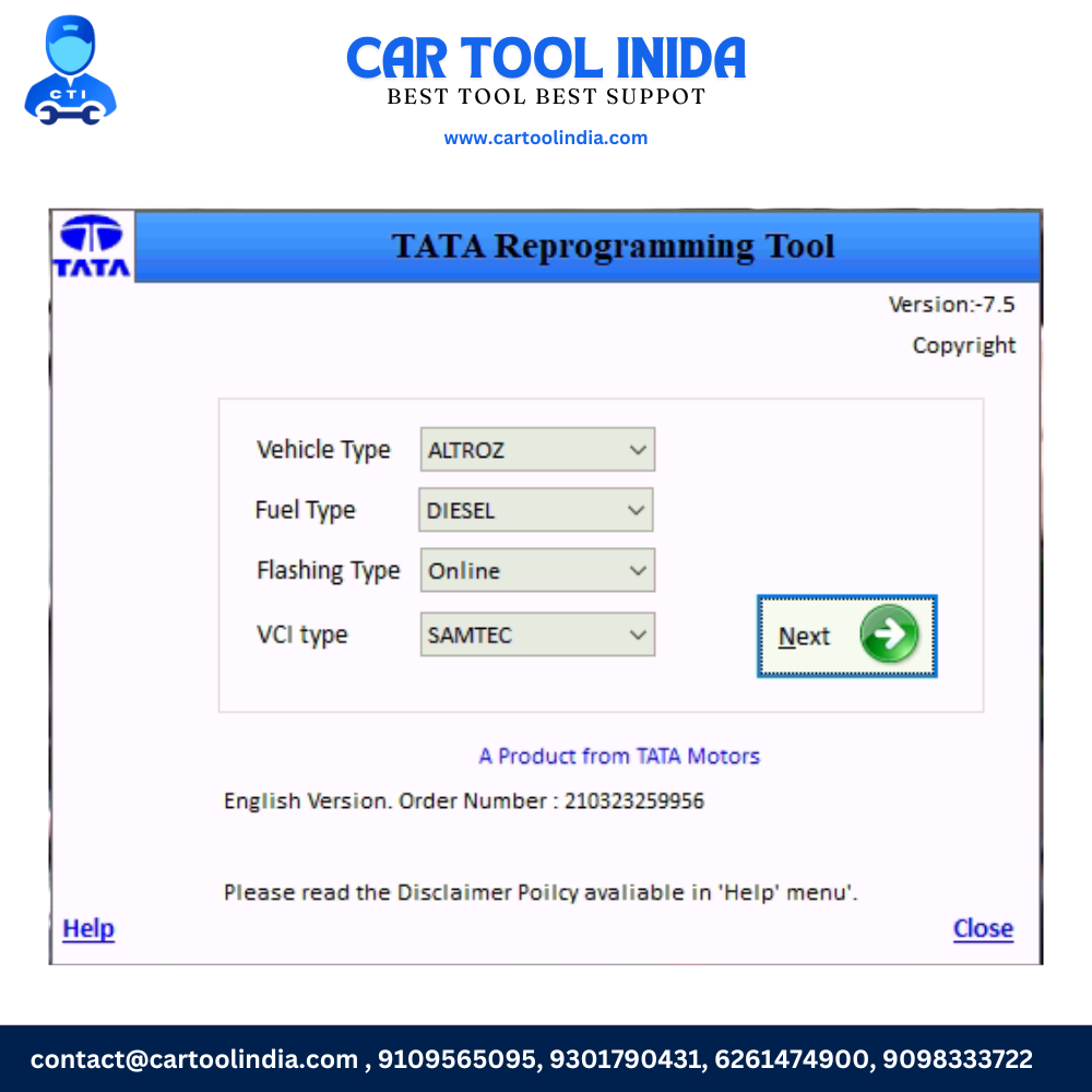 TATA Diagnostic and Flashing Software Set for Commercial & Passenger