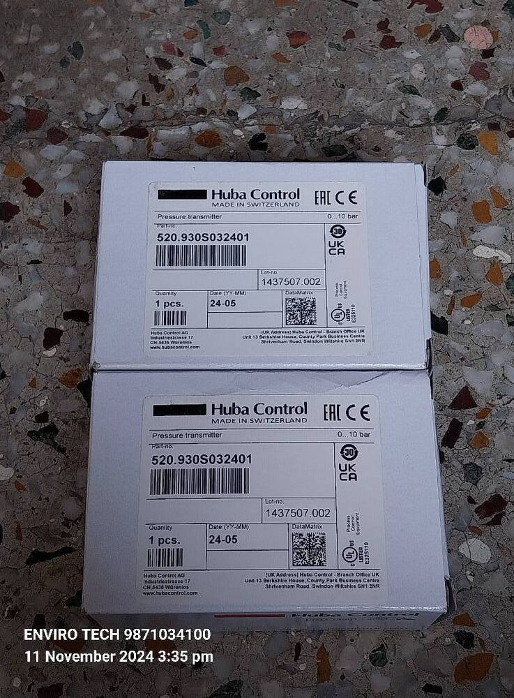 Huba Switzerland Pressure Transmitter Part No 520.930s032401 Range 0-10 Bar - Accuracy: +- 0.3 % Fs
