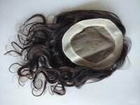 Virgin Remy Natural Wavy 8x7 Mirage Base Human Hair Topper