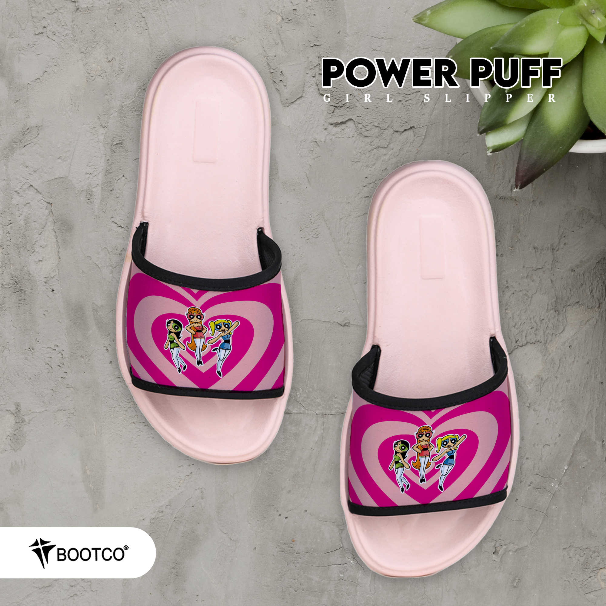 Power Puff Girls Printed Women Slippers Casual, Indoor & Outdoor Designer Footwear Anti-skid, Durable, Extra Soft Flat Footbed Trendy Stylish Girls Chappal