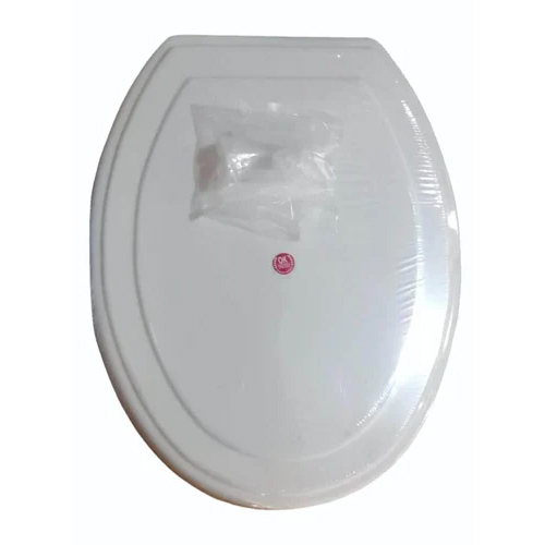 White Plastic Toilet Solid Seat Cover - Feature: Durable