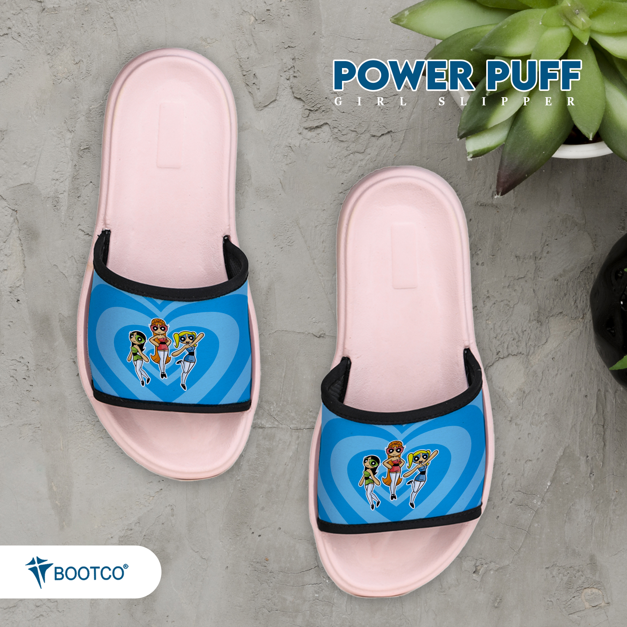 Power Puff Girls Printed Women Slippers Casual, Indoor & Outdoor Designer Footwear Anti-skid, Durable, Extra Soft Flat Footbed Trendy Stylish Girls Chappal By Jagdamba Packers