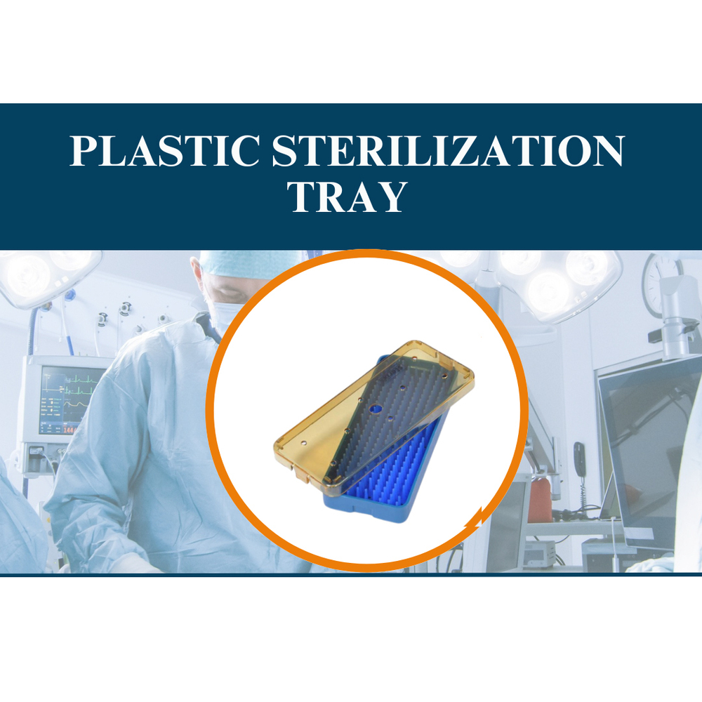 Plastic Sterilization Tray - Medium Rectangular Yellow & Blue Plastic | Disposable, Good Quality, Robust Design for Clinics, Hospitals, Laboratories