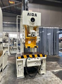 Cross Shaft Power Press - 150 Tons Capacity, 225mm Stroke, 400mm Die Height, Ram 720x580mm, Bed 1270x760mm, Slide Adjustment 100mm, 40 Spm | Amada Japan Model Tp 150b, Pneumatic Power Source