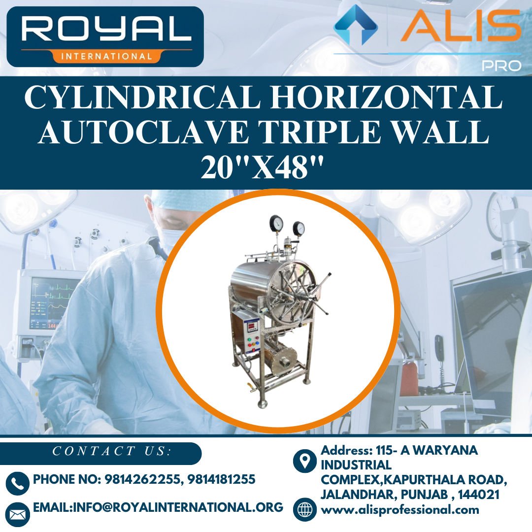 Cylindrical Horizontal Autoclave Triple Wall 20"x48"