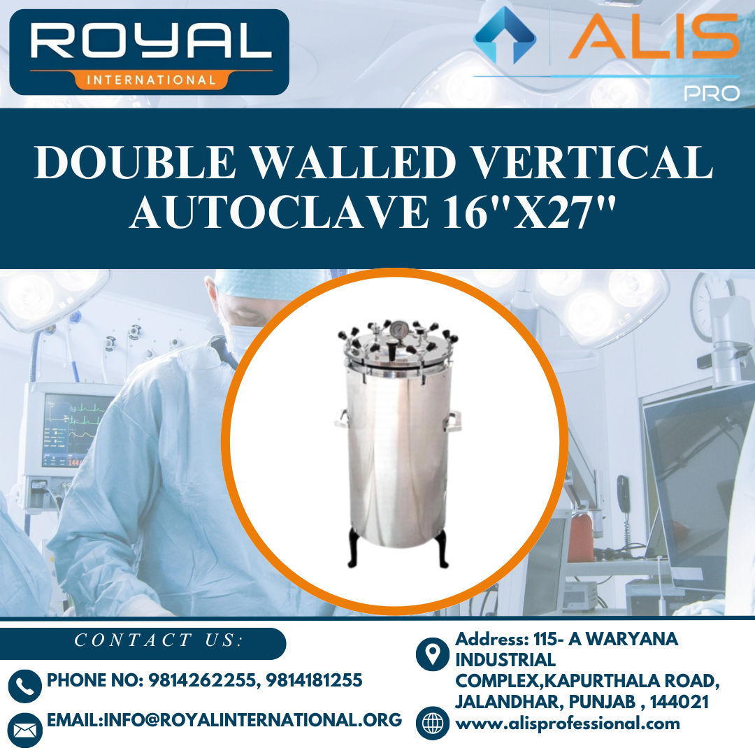 Double Walled Vertical Autoclave 16"x27"