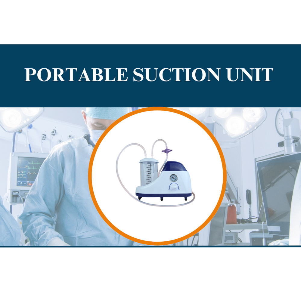 Portable Suction Unit - Compact & Efficient Design | Manual Operation, Analog Gauge Display, Ideal for Medical Procedures in Hospitals & Clinics