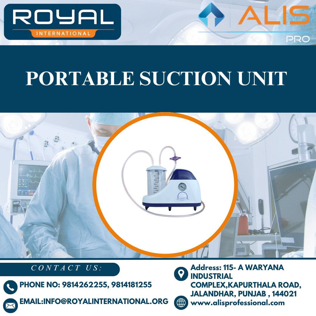 Portable Suction Unit - Compact & Efficient Design | Manual Operation, Analog Gauge Display, Ideal For Medical Procedures In Hospitals & Clinics