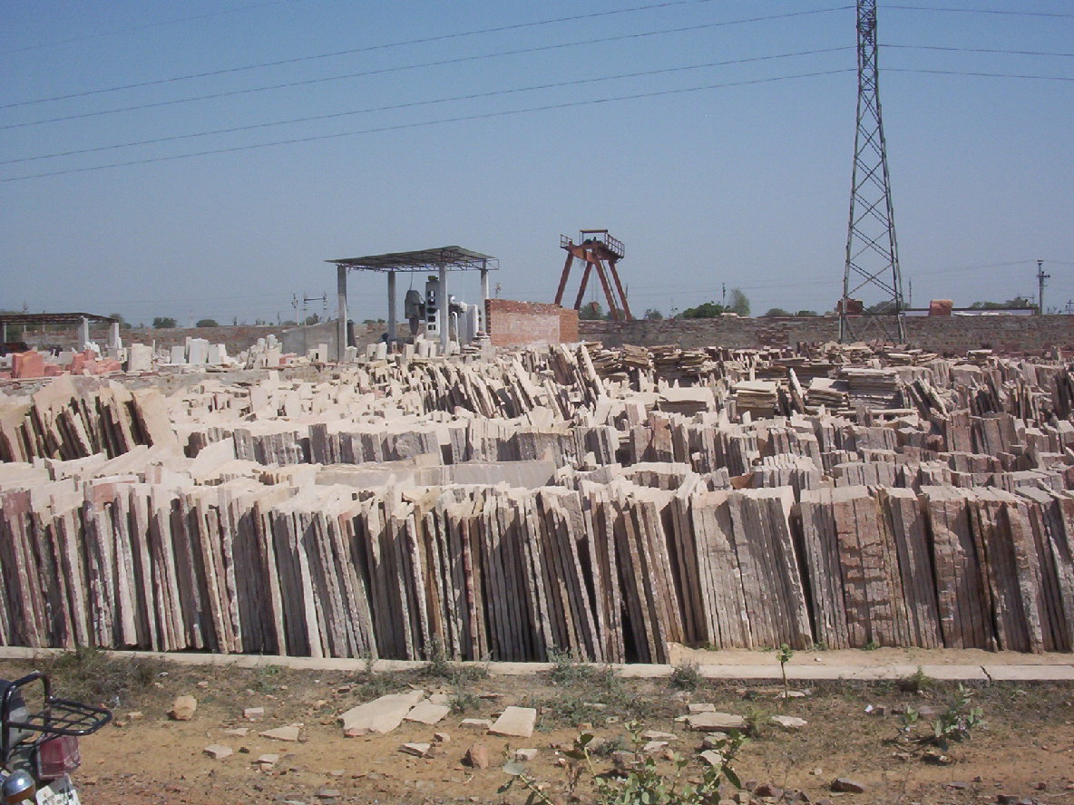 Dholpur Beige Sandstone - Block Form, Machine-cut Finish | Natural Sandstone Material, Warm Beige Color, Medium Porosity, Low Maintenance