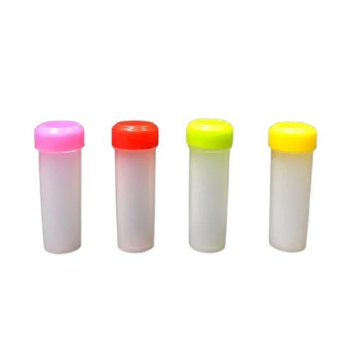10ml Homeopathic Plastic Bottles - Plastic Material, 10 ml Size, Various Colors | Engraved Surface, Narrow Flip-Top Lid, Cork Sealing