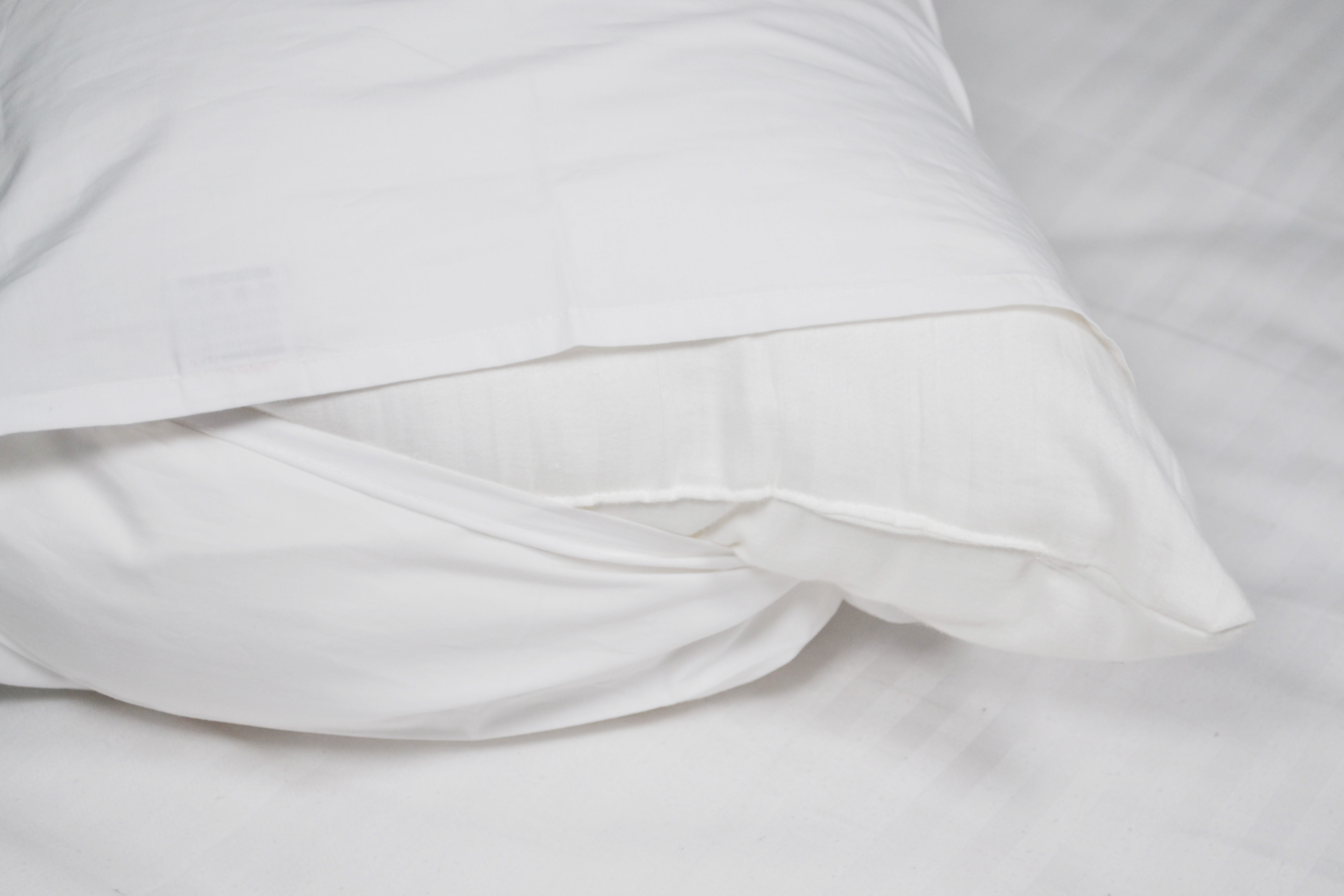 400 Tc White Cotton Hotel Pillow Cover - Feature: Washable