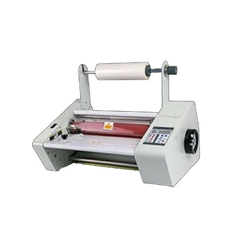 Roll to Roll Lamination Machine - Mild Steel, 12 Inch Input Size, Silver Color | High Efficiency, Computerized, 4 Roller Automation