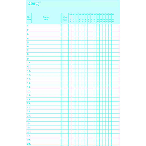 Attendance Register - Binding: Available