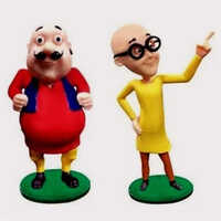 Motu Patlu Pair Fiber Statue