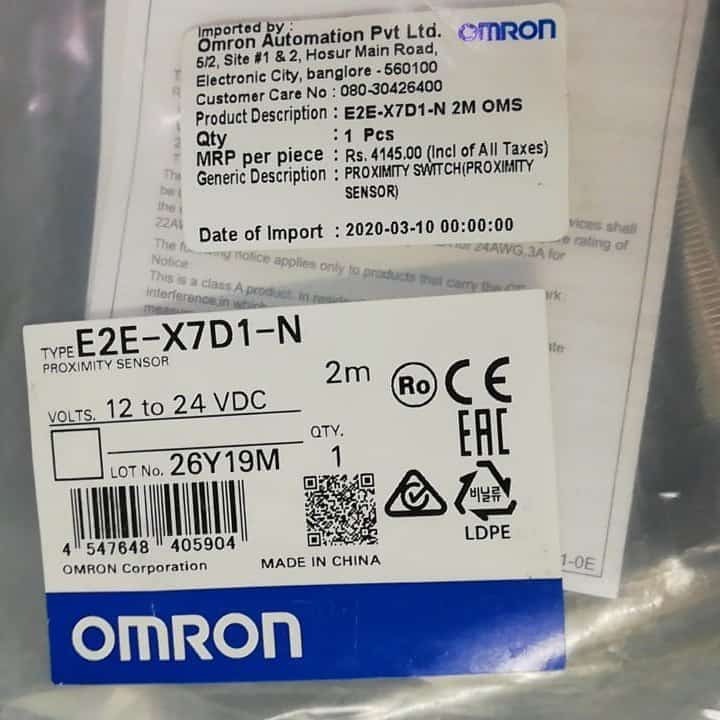 OMRON PROXIMITY SENSOR,E2E-X7D1-N,E2E-X7D112-M1TGJ 0.3M