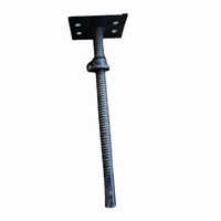 Mild Steel Scaffolding Base Jack - U Head, 32x300 Mm To 32x600 Mm Sizes | Pre-galvanized, Forged Construction, Oxford Blue Finish